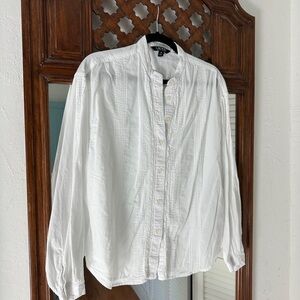 Lauren Ralph Lauren Victorian Style Peasant Blouse Button Down